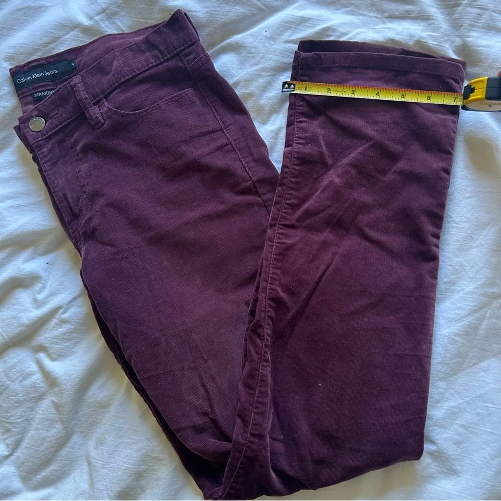 Calvin Klein Straight Leg Jeans - Burnt Burgundy - Picture 4 of 4